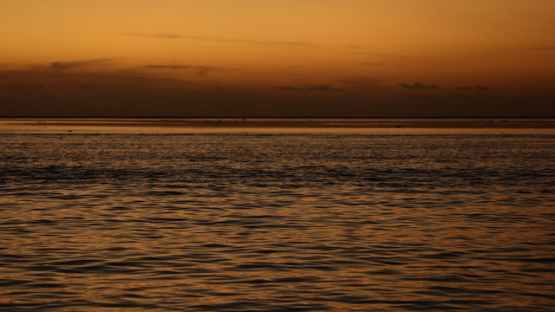 Tropical sunset of the atoll, Tuamotu, Polynesia, 4K UHD