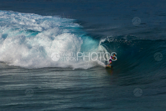 Surf, Waves, Taapuna, shot by drone, Tahiti, French Polynesia