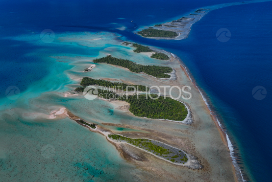 Atoll, Fakarava, Aerial photography, French Polynesia