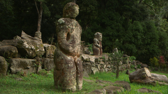 Hiva Oa, Giant Tikis, Puamau, Marquesas islands, Polynesia
