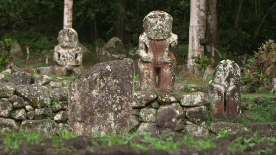Hiva Oa, Giant Tikis, Puamau, Marquesas islands, Polynesia
