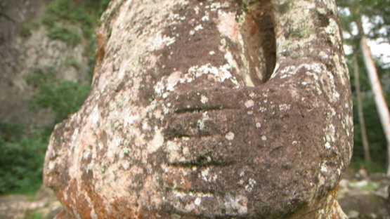 Hiva Oa, Giant Tikis, Puamau, Marquesas islands, Polynesia