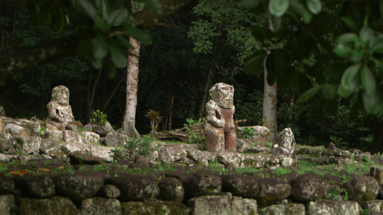 Hiva Oa, Giant Tikis, Puamau, Marquesas islands, Polynesia