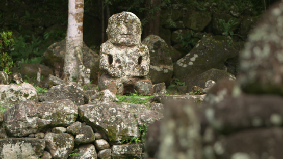 Hiva Oa, Giant Tikis, Puamau, Marquesas islands, Polynesia