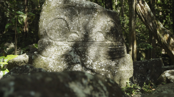 Tiki Tiu, Ancient Stone Platforms Paepae at Upeke Site, Hiva Oa, Marquesas