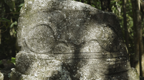 Tiki Tiu, Ancient Stone Platforms Paepae at Upeke Site, Hiva Oa, Marquesas