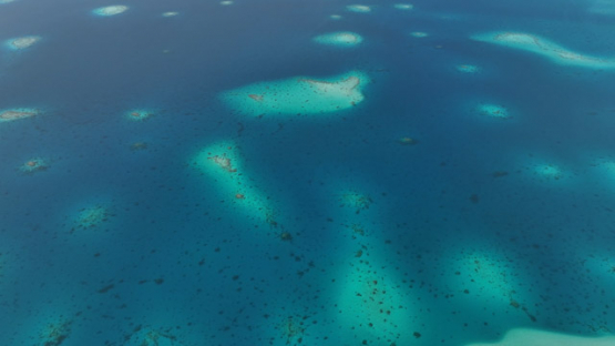 Fakarava South Pass, Tumakohua, Drone Aerial View of the Atoll and Turquoise Lagoon, Tuamotu, French Polynesia