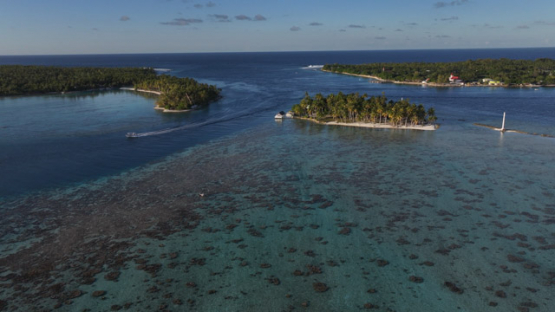 Avatoru Pass Rangiroa Aerial Drone View Ocean Lagoon Tuamotu