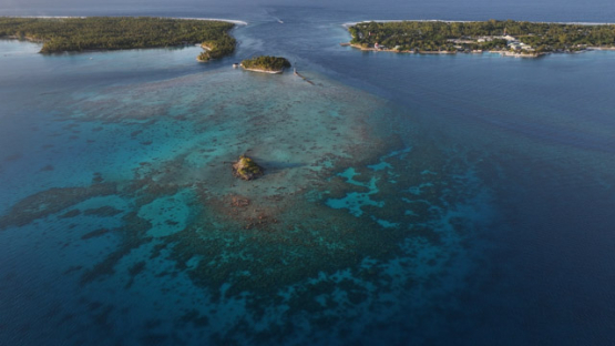 Avatoru Pass Rangiroa Aerial Drone View Ocean Lagoon Tuamotu