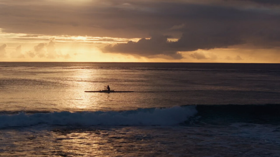Va'a Outrigger Canoe Teahupoo Sunset