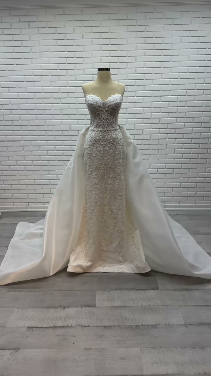 White Podium gelinlik modeli 2026-134