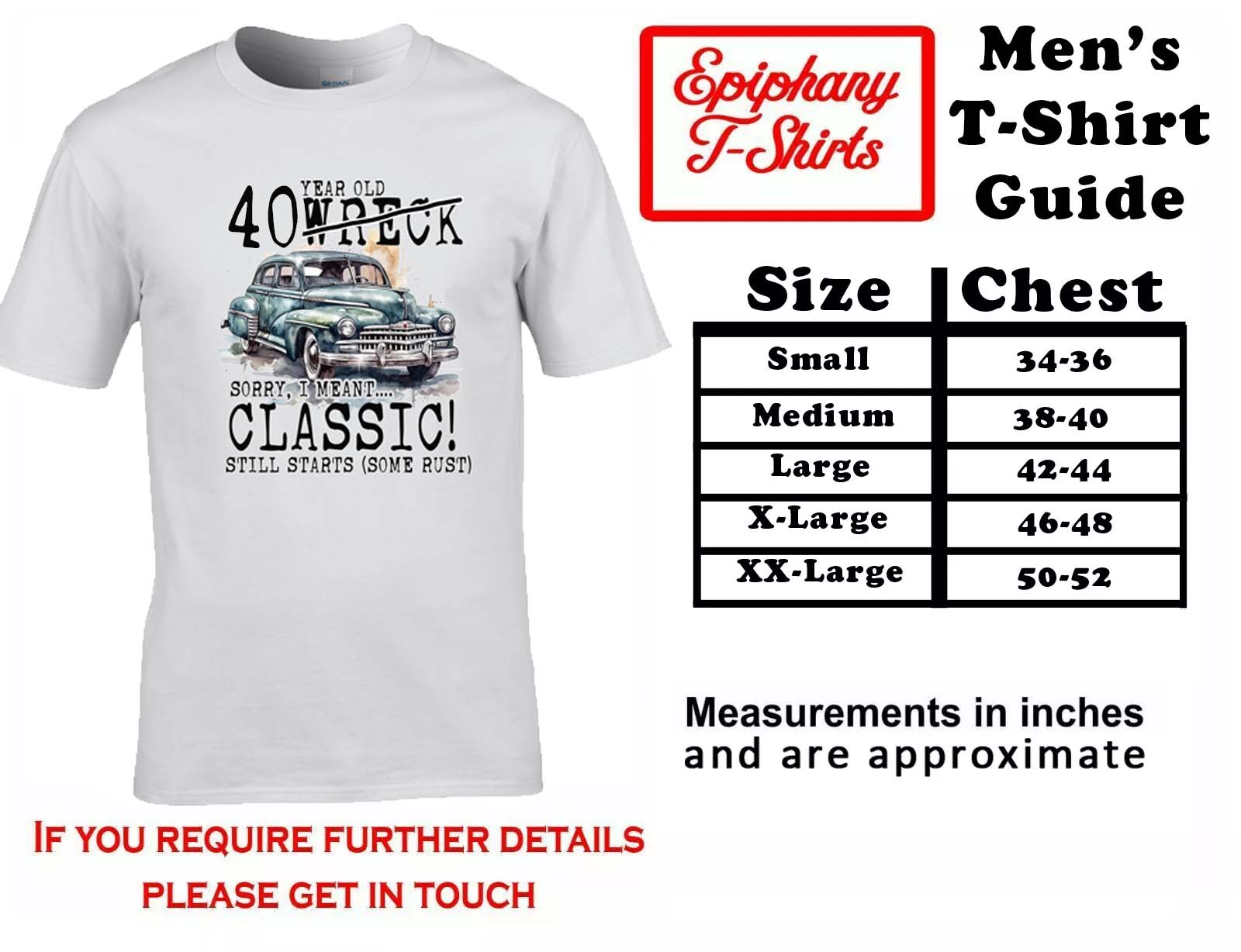 Men's T-Shirt Size Chart
