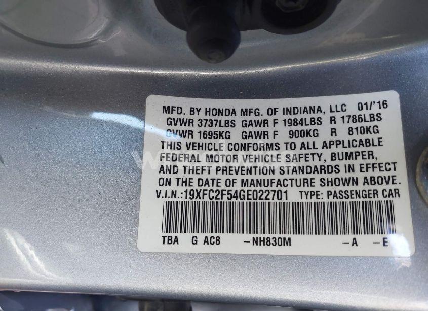 Thumbnail 17 of 2016 HONDA CIVIC LX