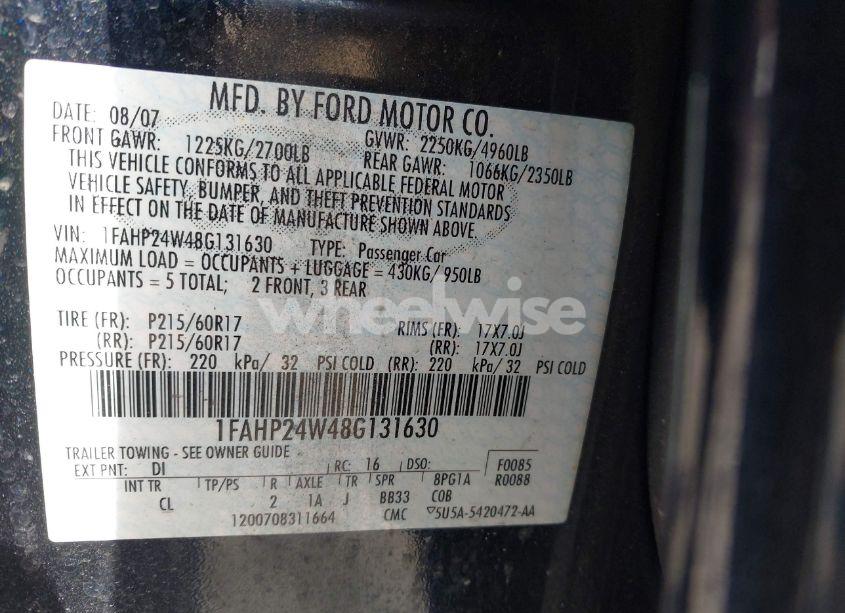 Thumbnail 11 of 2008 FORD TAURUS SEL