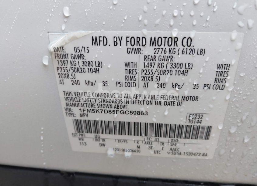Thumbnail 16 of 2015 FORD EXPLORER XLT