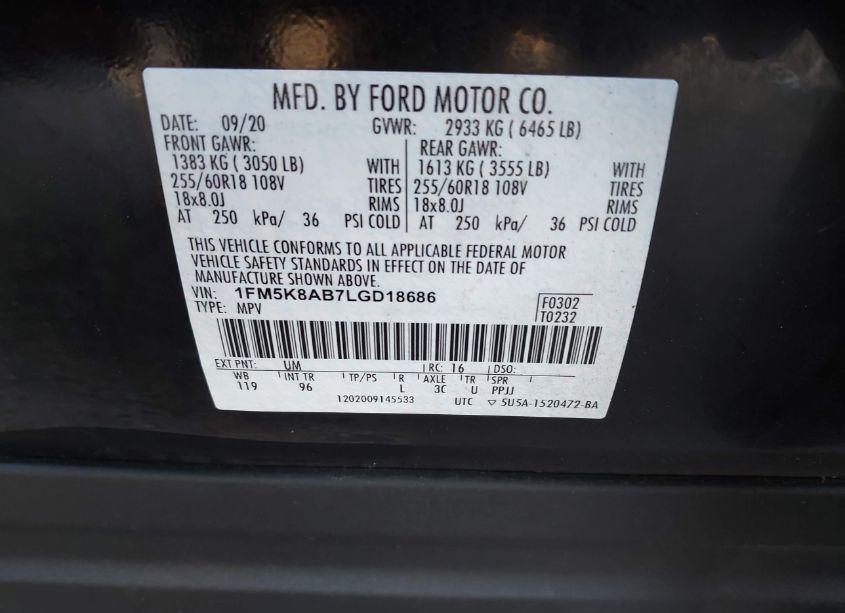 Thumbnail 16 of 2020 FORD POLICE INTERCEPTOR UTILITY