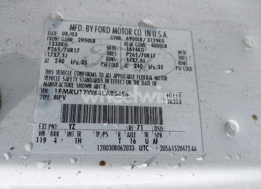 Thumbnail 17 of 2004 FORD EXPEDITION EDDIE BAUER