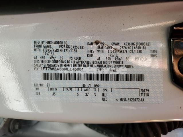 2022 FORD F250 SUPER DUTY