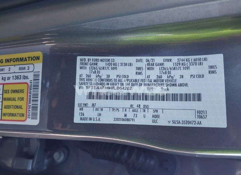 Thumbnail 22 of 2021 FORD RANGER XLT