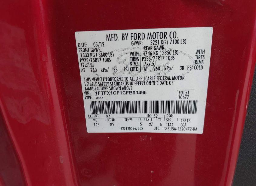 Thumbnail 16 of 2012 FORD F-150 XLT