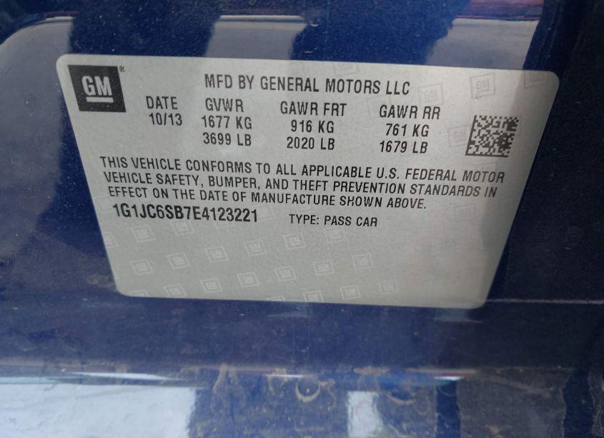 Thumbnail 11 of 2014 CHEVROLET SONIC LT AUTO