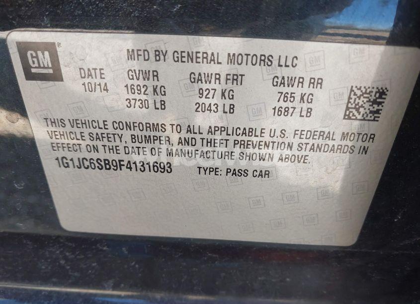 Thumbnail 16 of 2015 CHEVROLET SONIC LT AUTO