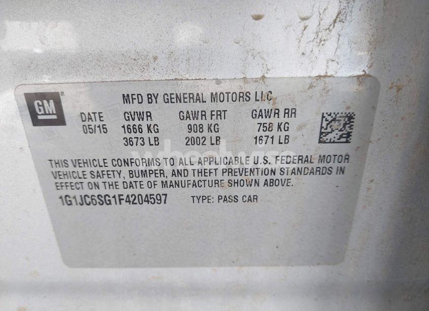 Thumbnail 16 of 2015 CHEVROLET SONIC LT AUTO