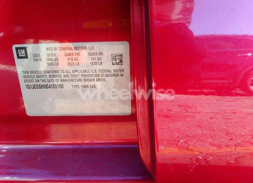 Thumbnail 16 of 2016 CHEVROLET SONIC LT AUTO