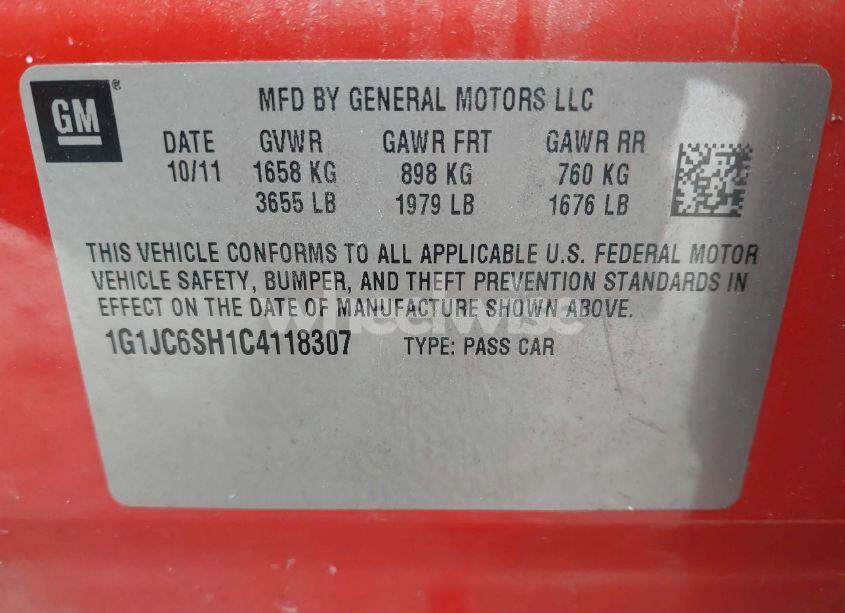 Thumbnail 11 of 2012 CHEVROLET SONIC 2LT
