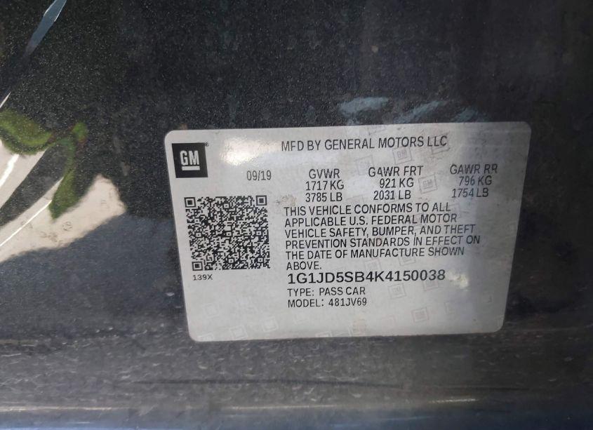 Thumbnail 17 of 2019 CHEVROLET SONIC LT AUTO