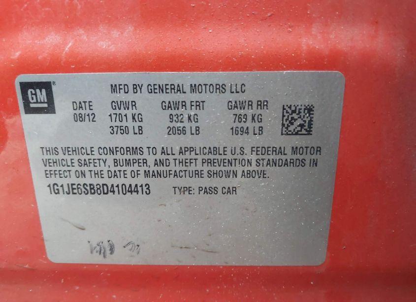 Thumbnail 13 of 2013 CHEVROLET SONIC LTZ AUTO