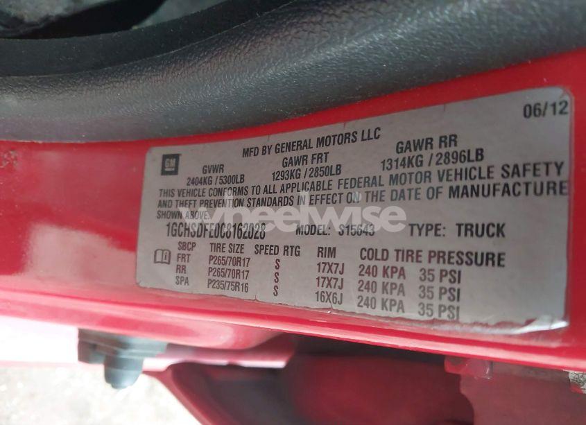 Thumbnail 16 of 2012 CHEVROLET COLORADO 2LT