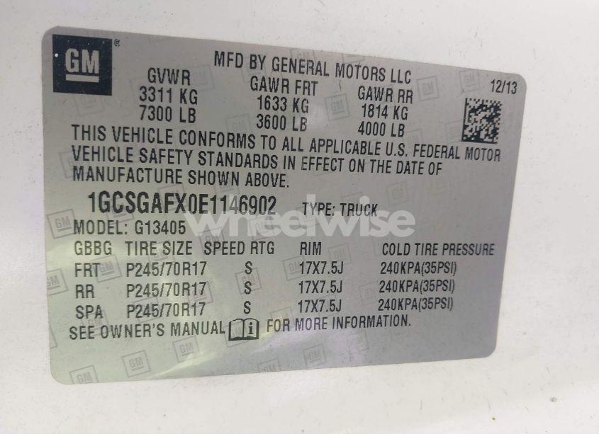 Thumbnail 16 of 2014 CHEVROLET EXPRESS 1500 WORK VAN