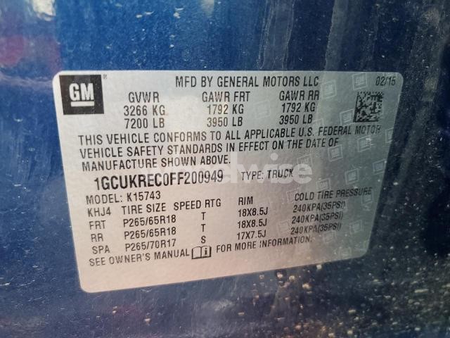 2015 CHEVROLET SILVERADO K1500 LT