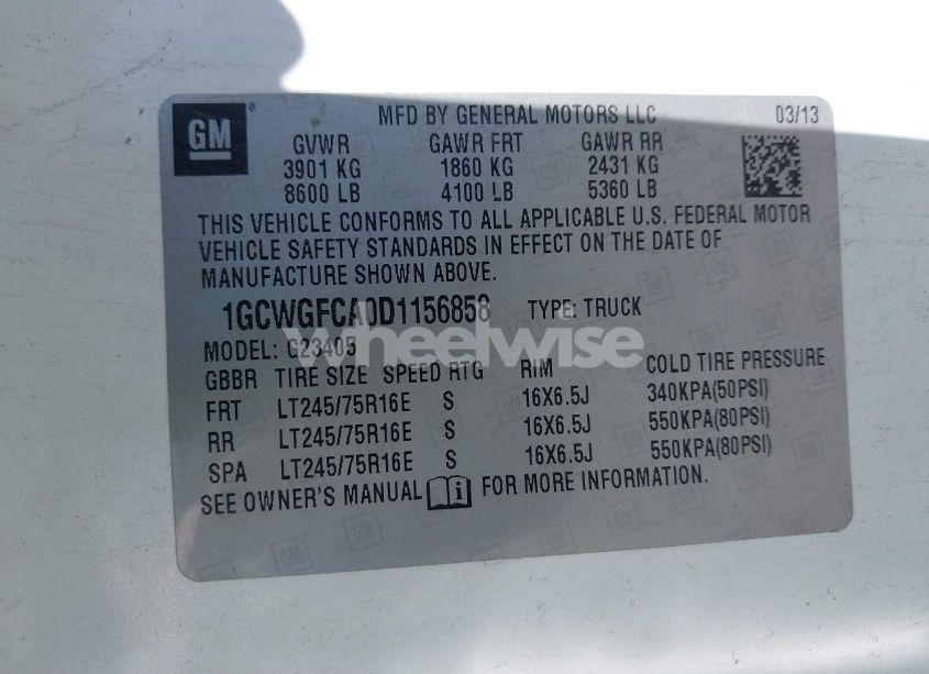 Thumbnail 16 of 2013 CHEVROLET EXPRESS 2500 WORK VAN