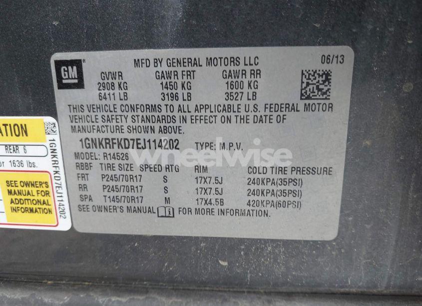 Thumbnail 12 of 2014 CHEVROLET TRAVERSE LS
