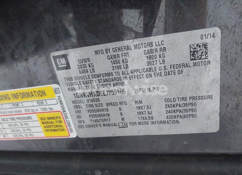 Thumbnail 16 of 2014 CHEVROLET TRAVERSE 2LT