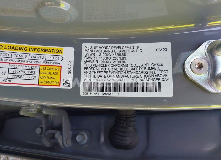 Thumbnail 16 of 2023 HONDA ACCORD HYBRID SPORT
