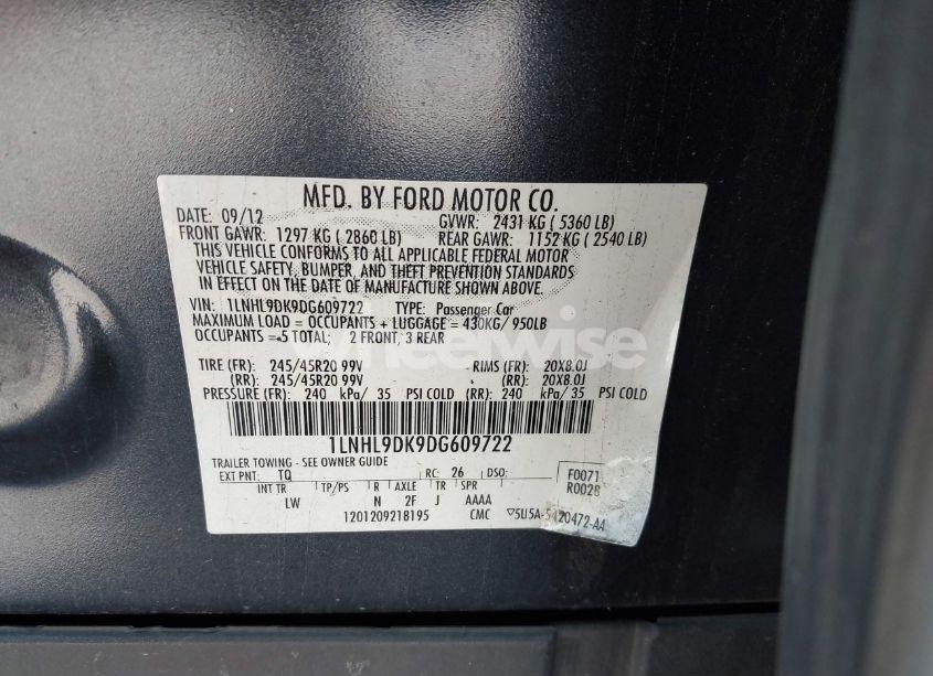 Thumbnail 16 of 2013 LINCOLN MKS