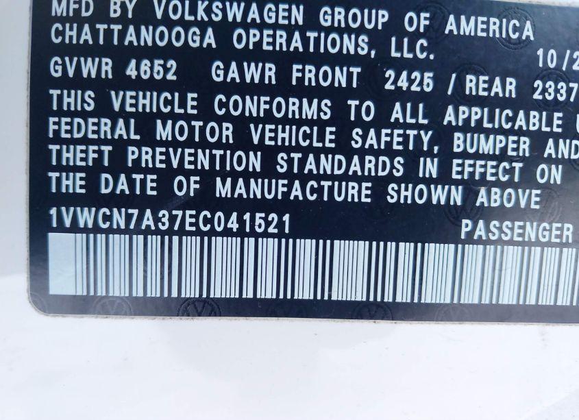 Thumbnail 11 of 2014 VOLKSWAGEN PASSAT 2.0L TDI SEL PREMIUM