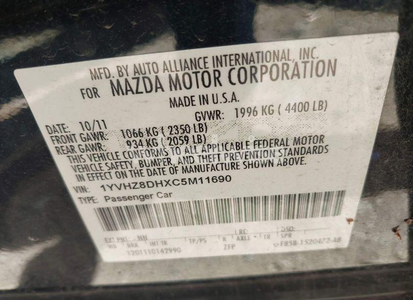 Thumbnail 12 of 2012 MAZDA MAZDA6 I TOURING