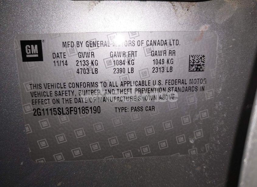 Thumbnail 16 of 2015 CHEVROLET IMPALA 1LT