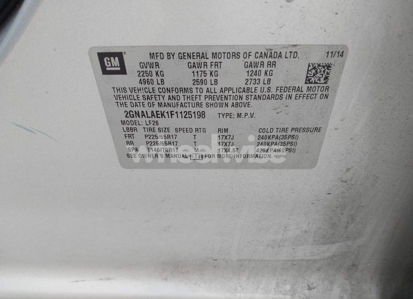 Thumbnail 11 of 2015 CHEVROLET EQUINOX LS