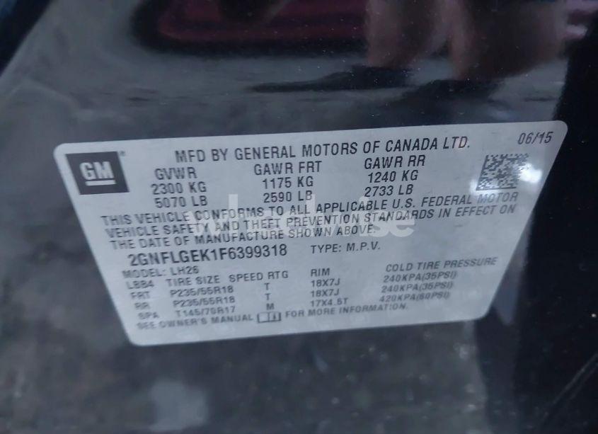 Thumbnail 16 of 2015 CHEVROLET EQUINOX 2LT