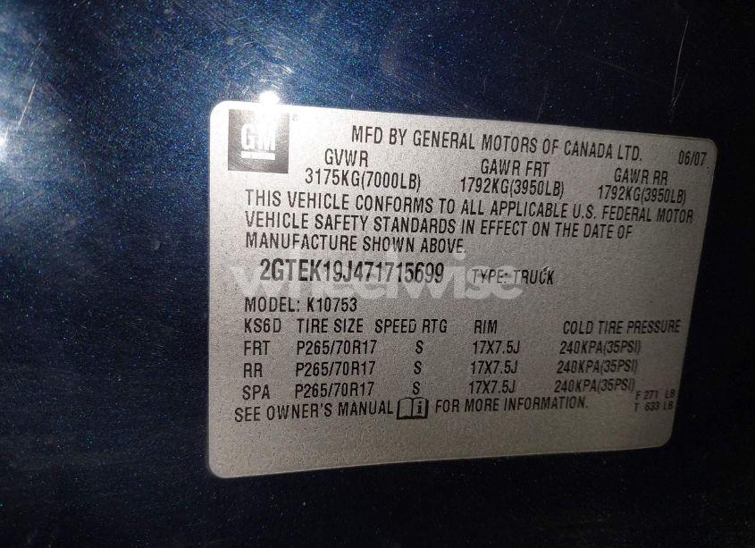 Thumbnail 16 of 2007 GMC SIERRA 1500 SLE1