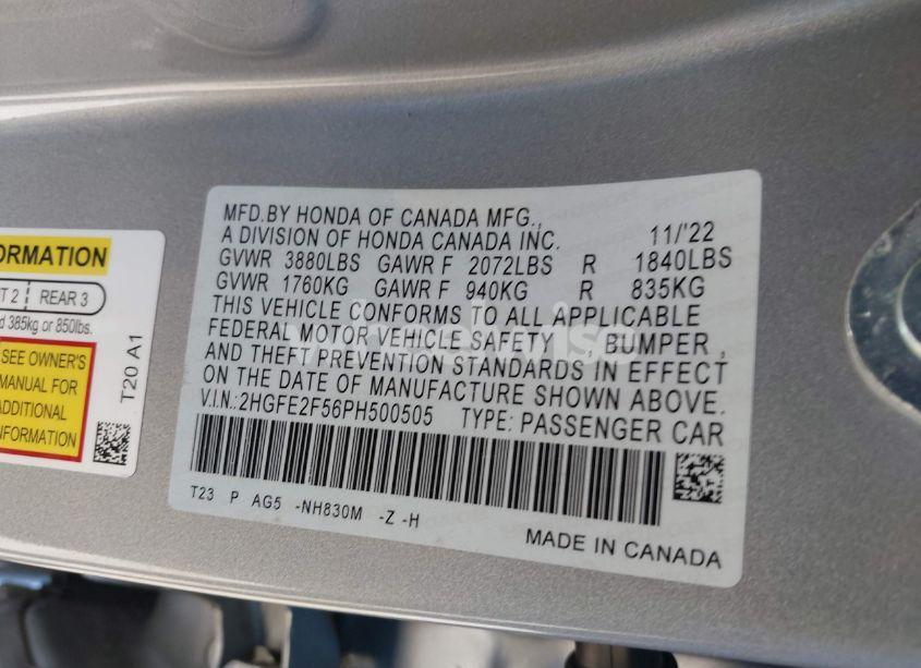 Thumbnail 16 of 2023 HONDA CIVIC SPORT