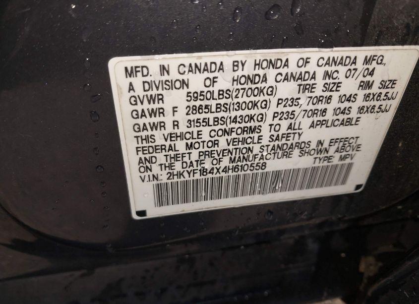 Thumbnail 16 of 2004 HONDA PILOT EX