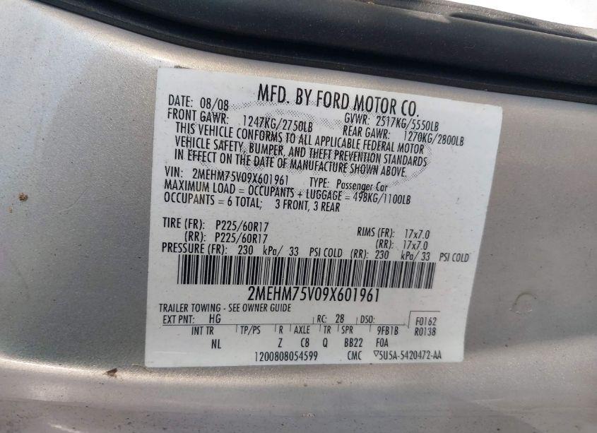 Thumbnail 15 of 2009 MERCURY GRAND MARQUIS LS (FLEET ONLY)