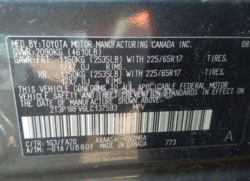 Thumbnail 16 of 2020 TOYOTA RAV4 XLE