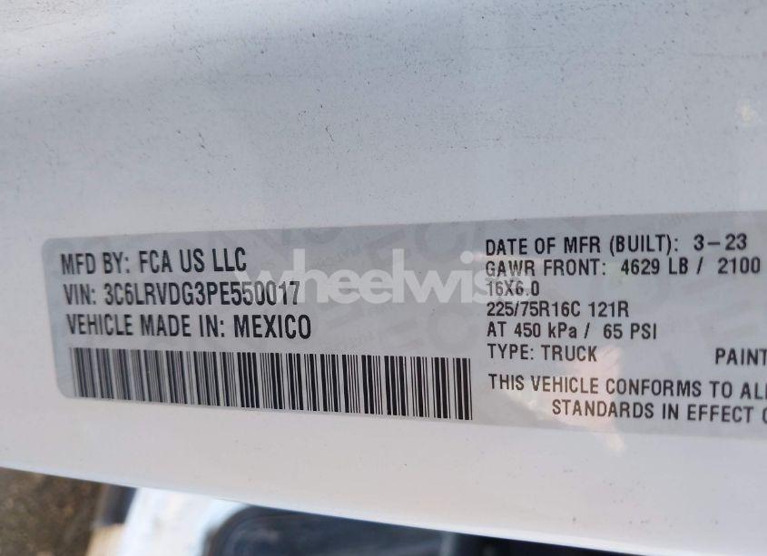 Thumbnail 14 of 2023 RAM PROMASTER 2500 HIGH ROOF 159 WB